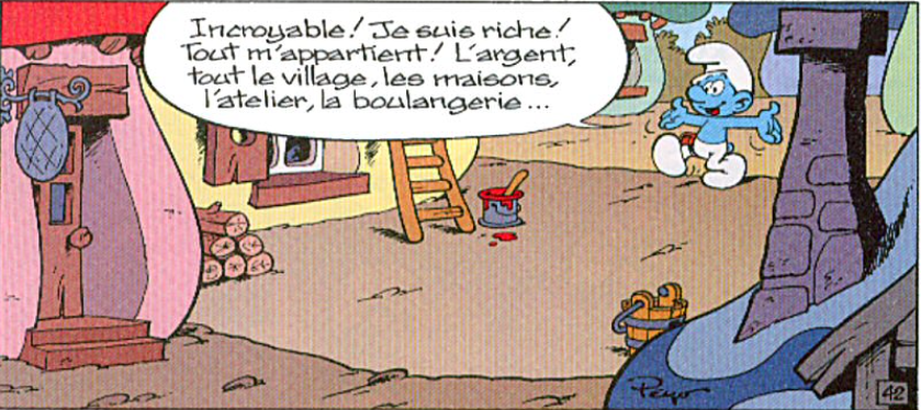 Schtroumpf financier riche
